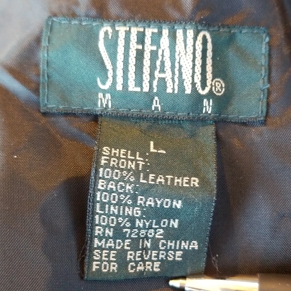 Stefano Man Men's Leather Vest - Picture 5 of 6